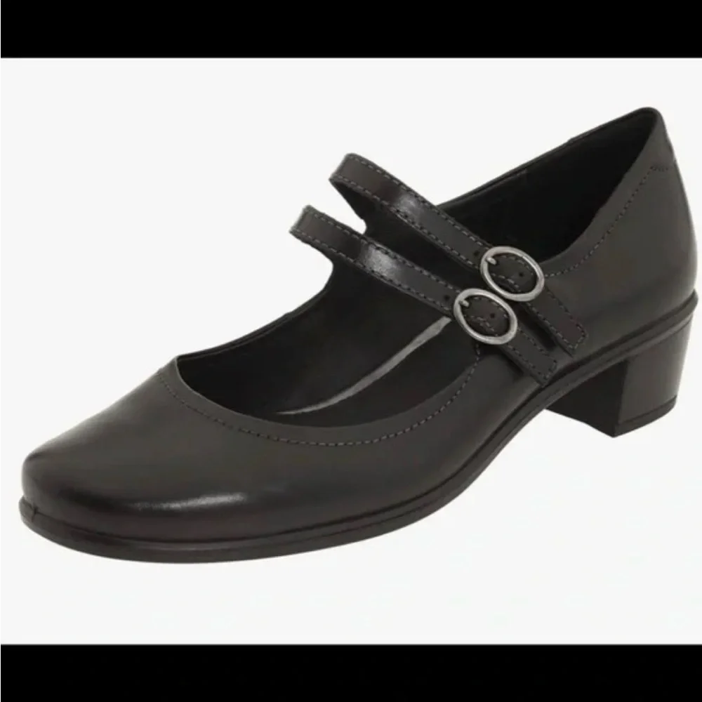 Ecco Black Pearl Mary Jane Strap shoes size US 8